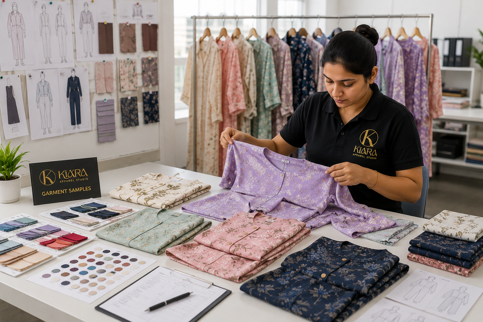 Kiara Apparel Studio garment samples