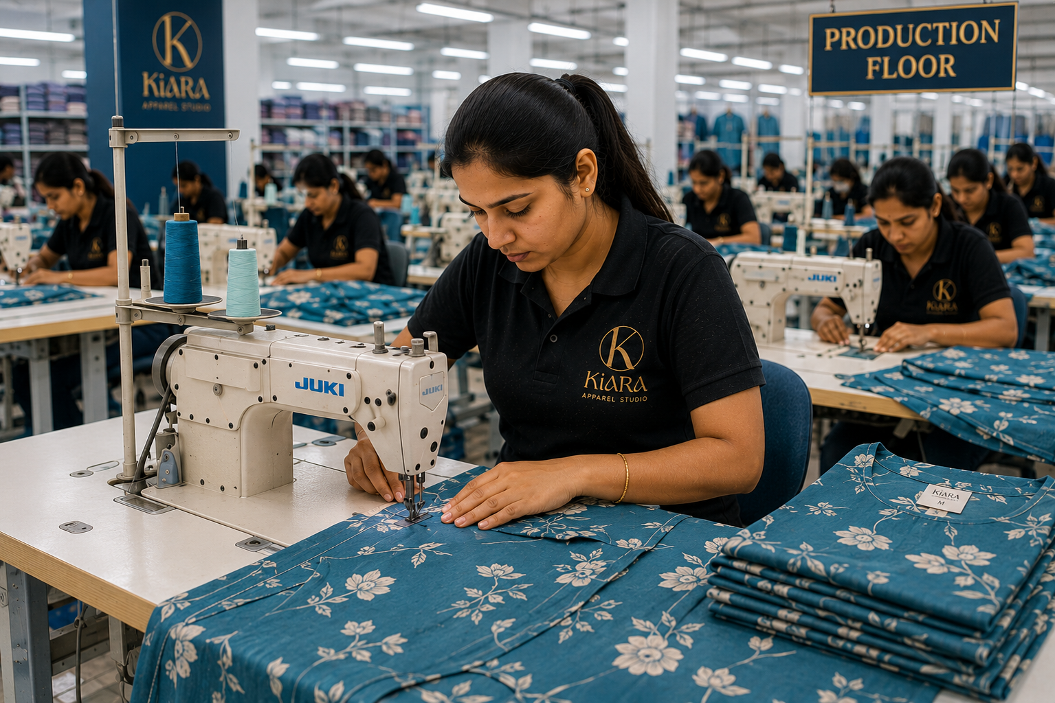 Kiara Apparel Studio production floor